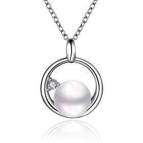 Wholesale Trendy Platinum Round Pearl Pendants TGPP039