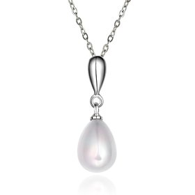 Wholesale Trendy Platinum Water Drop Pearl Pendants TGPP042