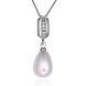 Wholesale Romantic Platinum Water Drop Pearl Pendants TGPP043