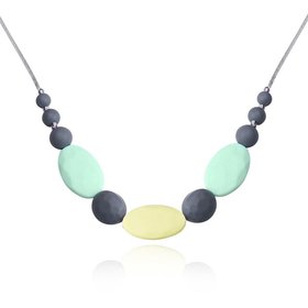 Wholesale Bohemia Geometric Silicone Colorful Necklace TGSN004