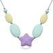 Wholesale Bohemia Purple Star Silicone Necklace TGSN047