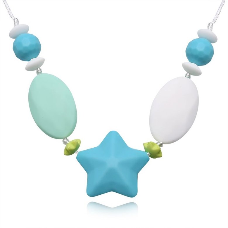 Wholesale Bohemia Star Silicone Necklace TGSN064