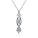 Wholesale Trendy Silver Geometric White CZ Necklace TGSPN508