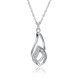 Wholesale Creative Silver Water Drop White CZ Necklace TGSPN517