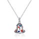 Wholesale Trendy Silver Colorful Small Bell NecklaceChristmas Gift TGSPN568