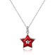 Wholesale Trendy Silver Red Star NecklaceChristmas Gift TGSPN579
