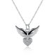 Wholesale Trendy Silver Heart CZ Necklace TGSPN536
