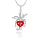 Wholesale Fashion Silver Arrow Heart Crystal Necklace TGSPN407