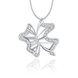 Wholesale Trendy Silver Bowknot Crystal Necklace TGSPN424