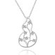 Wholesale Classic Silver Plant CZ Necklace TGSPN465