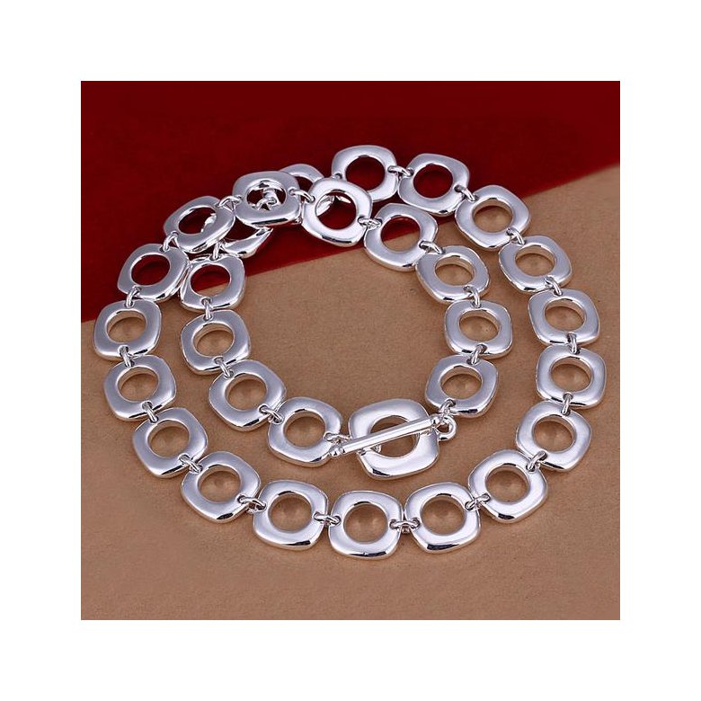 Wholesale Romantic Silver Round Necklace TGSPN547