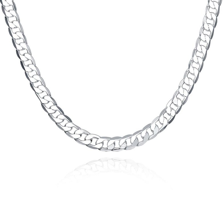 Wholesale Romantic Silver Round Necklace TGSPN551