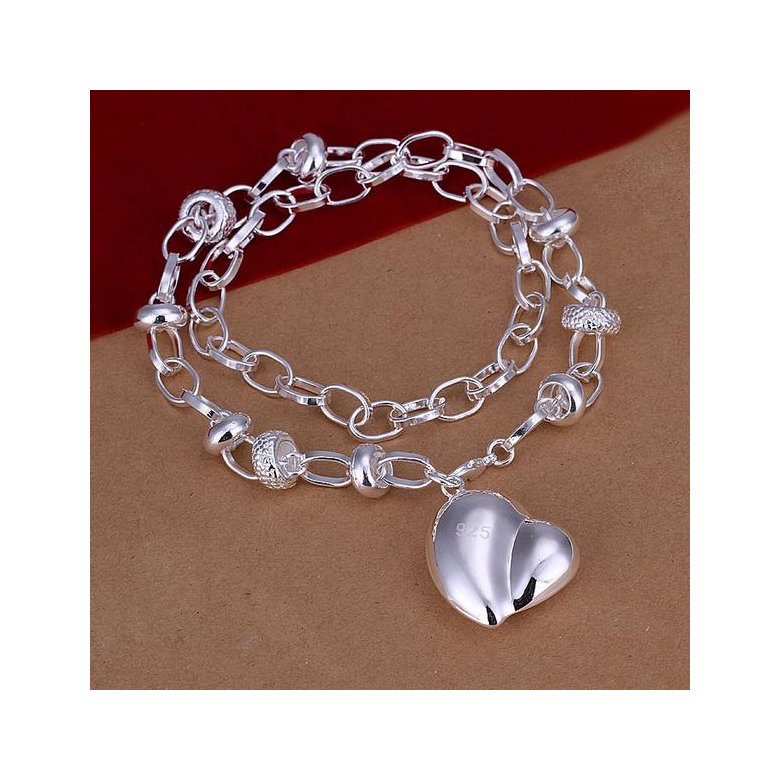 Wholesale Romantic Silver Heart Necklace TGSPN597