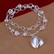 Wholesale Romantic Silver Heart Necklace TGSPN597