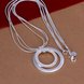 Wholesale Romantic Silver Round Necklace TGSPN601