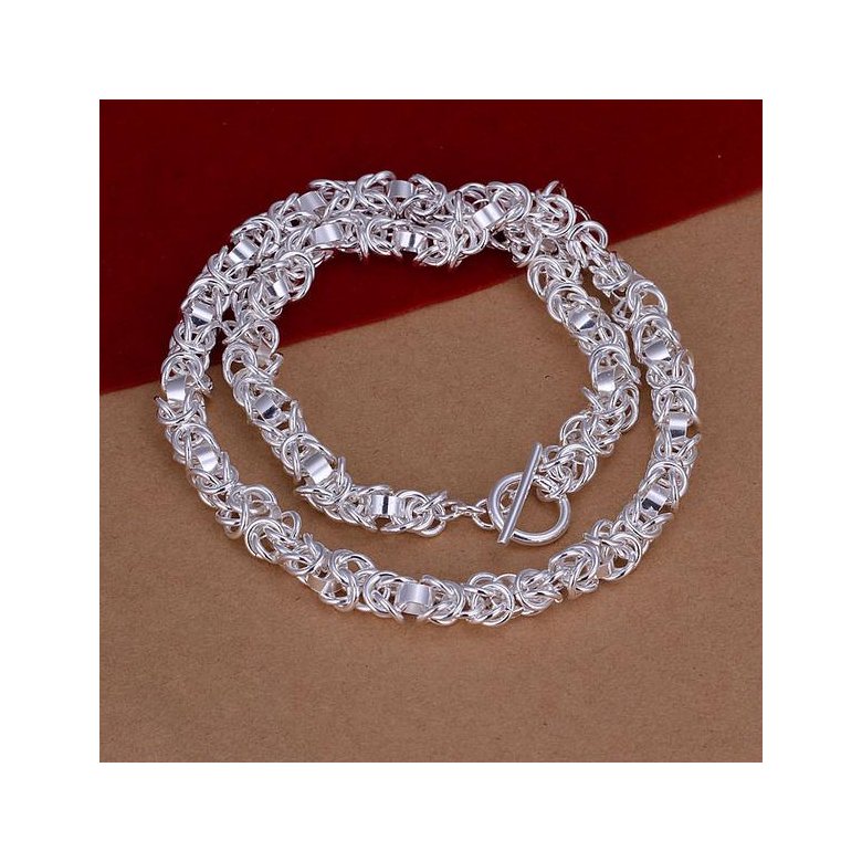 Wholesale Romantic Silver Round Necklace TGSPN615