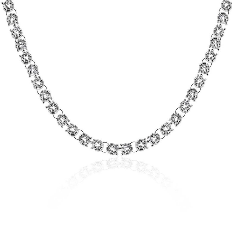 Wholesale Classic Silver Round Necklace TGSPN619