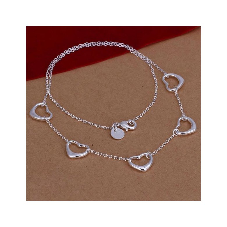 Wholesale Trendy Silver Heart Necklace TGSPN675