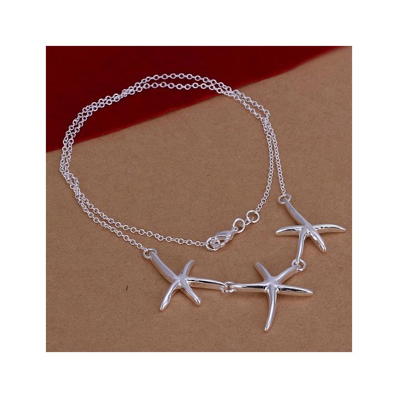 Wholesale Romantic Silver Star Necklace TGSPN680