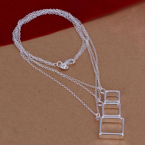 Wholesale Trendy Silver Geometric Necklace TGSPN704