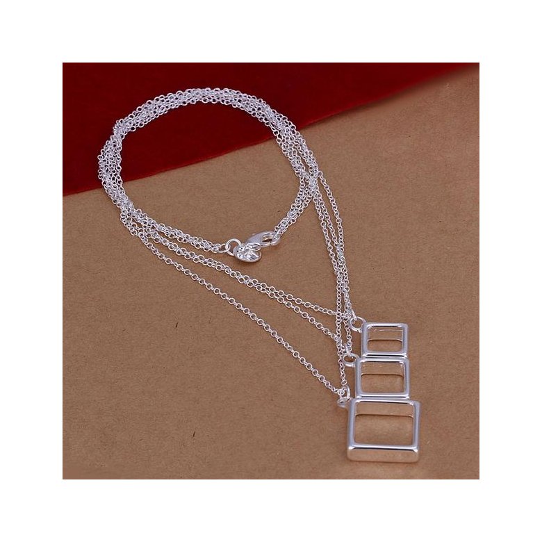 Wholesale Trendy Silver Geometric Necklace TGSPN704