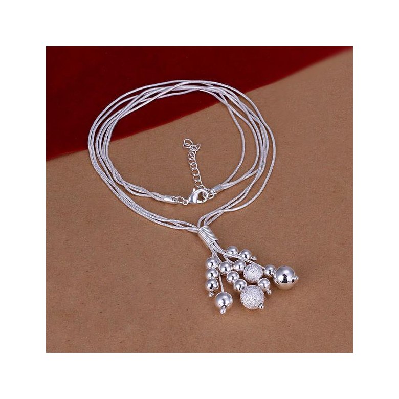 Wholesale Romantic Silver Ball Necklace TGSPN748