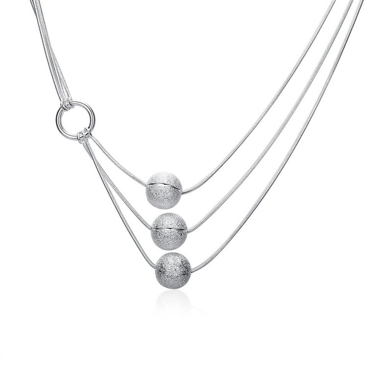 Wholesale Classic Silver Ball Necklace TGSPN751