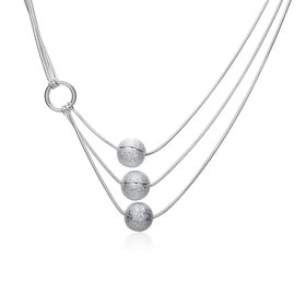 Wholesale Classic Silver Ball Necklace TGSPN751