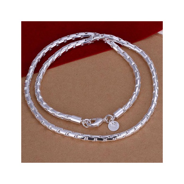 Wholesale Classic Silver Round Necklace TGSPN754