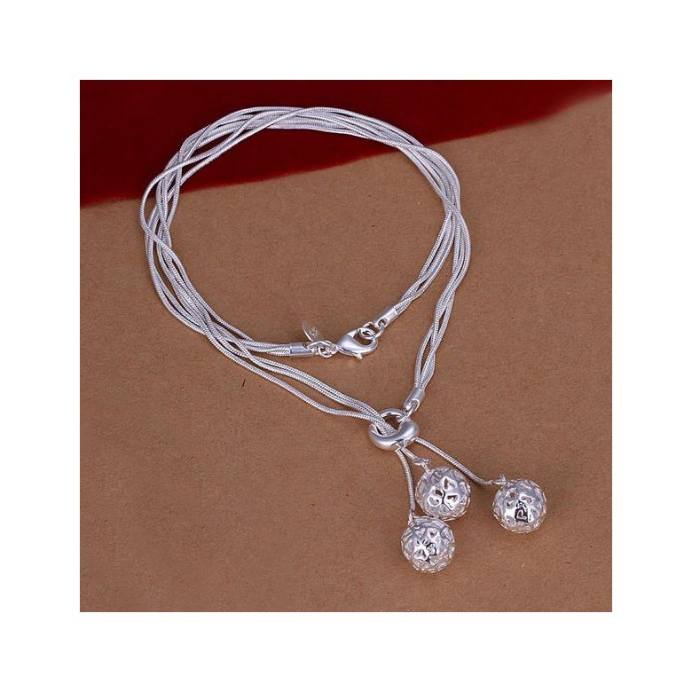 Wholesale Classic Silver Ball Necklace TGSPN772