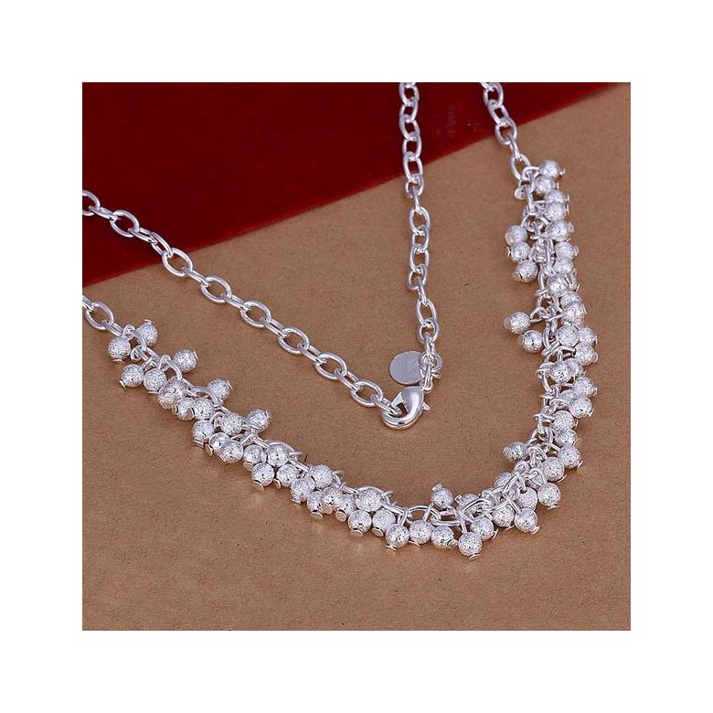 Wholesale Romantic Silver Ball Necklace TGSPN040