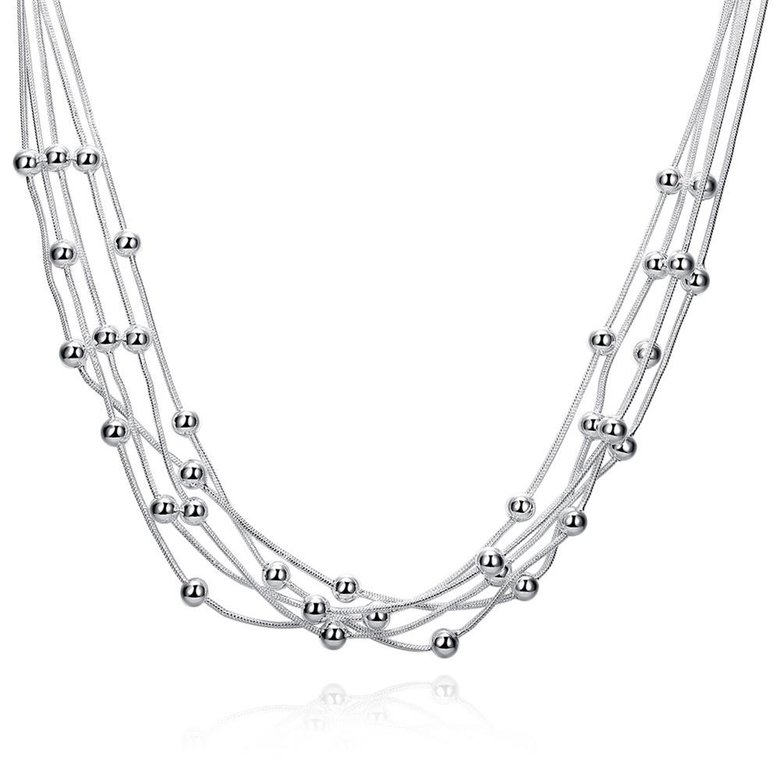 Wholesale Romantic Silver Ball Necklace TGSPN046