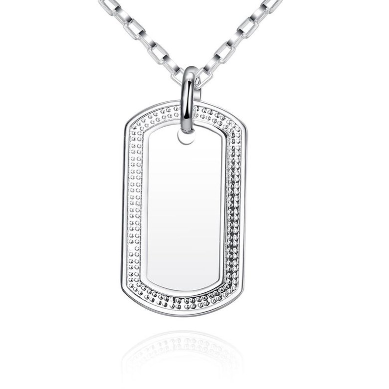 Wholesale Romantic Silver Geometric Necklace TGSPN086