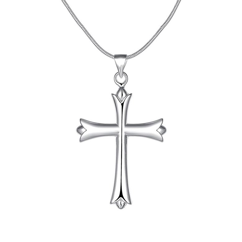 Wholesale Classic Silver Cross Necklace TGSPN132