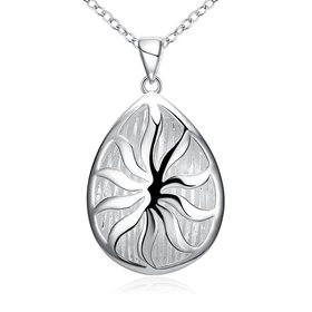 Wholesale Classic Silver Water Drop Necklace TGSPN138