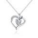 Wholesale Classic Silver Heart CZ Necklace TGSPN231