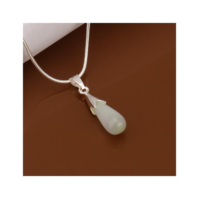 Wholesale Romantic Silver Water Drop Pearl Necklace TGSPN255