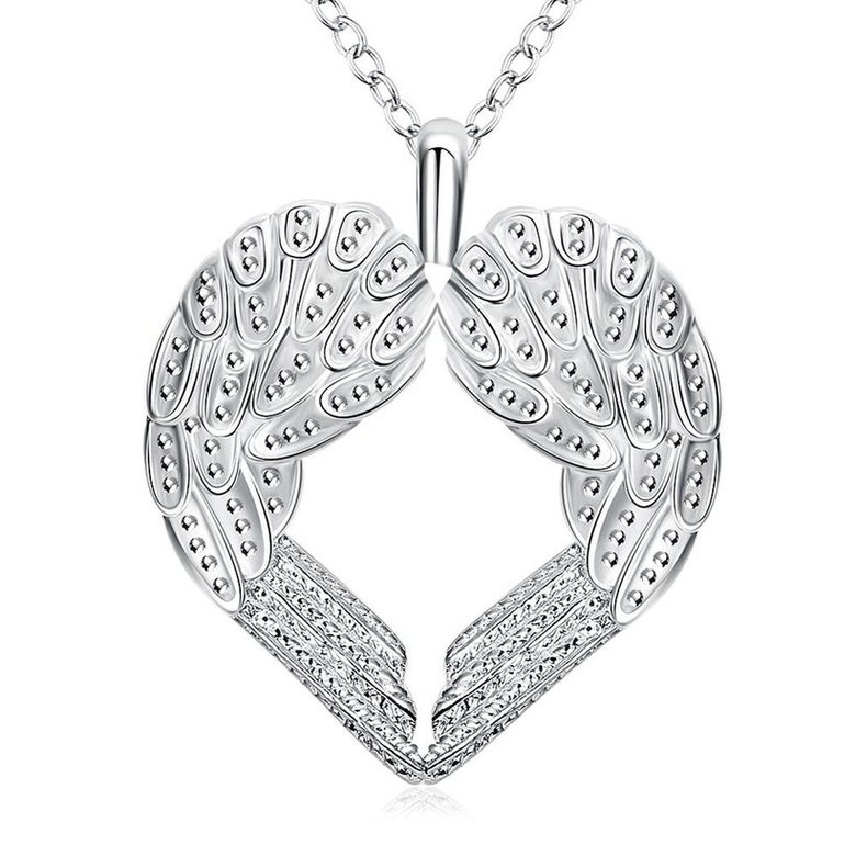 Wholesale Romantic Silver Heart Necklace TGSPN280