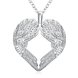 Wholesale Romantic Silver Heart Necklace TGSPN280