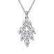 Wholesale Trendy Silver Plant CZ Necklace TGSPN297