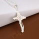 Wholesale Trendy Silver Cross CZ Necklace TGSPN320