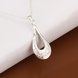 Wholesale Trendy Silver Water Drop CZ Necklace TGSPN348