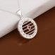 Wholesale Classic Silver Geometric CZ Necklace TGSPN357