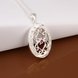 Wholesale Classic Silver Round CZ Necklace TGSPN359