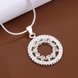 Wholesale Trendy Silver Round CZ Necklace TGSPN436