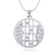 Wholesale Romantic Silver Round CZ Necklace TGSPN566