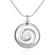 Wholesale Romantic Silver Round CZ Necklace TGSPN570