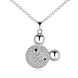 Wholesale Romantic Silver Ball CZ Necklace TGSPN574