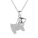 Wholesale Romantic Silver Animal CZ Necklace TGSPN598
