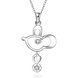 Wholesale Trendy Silver Geometric CZ Necklace TGSPN634